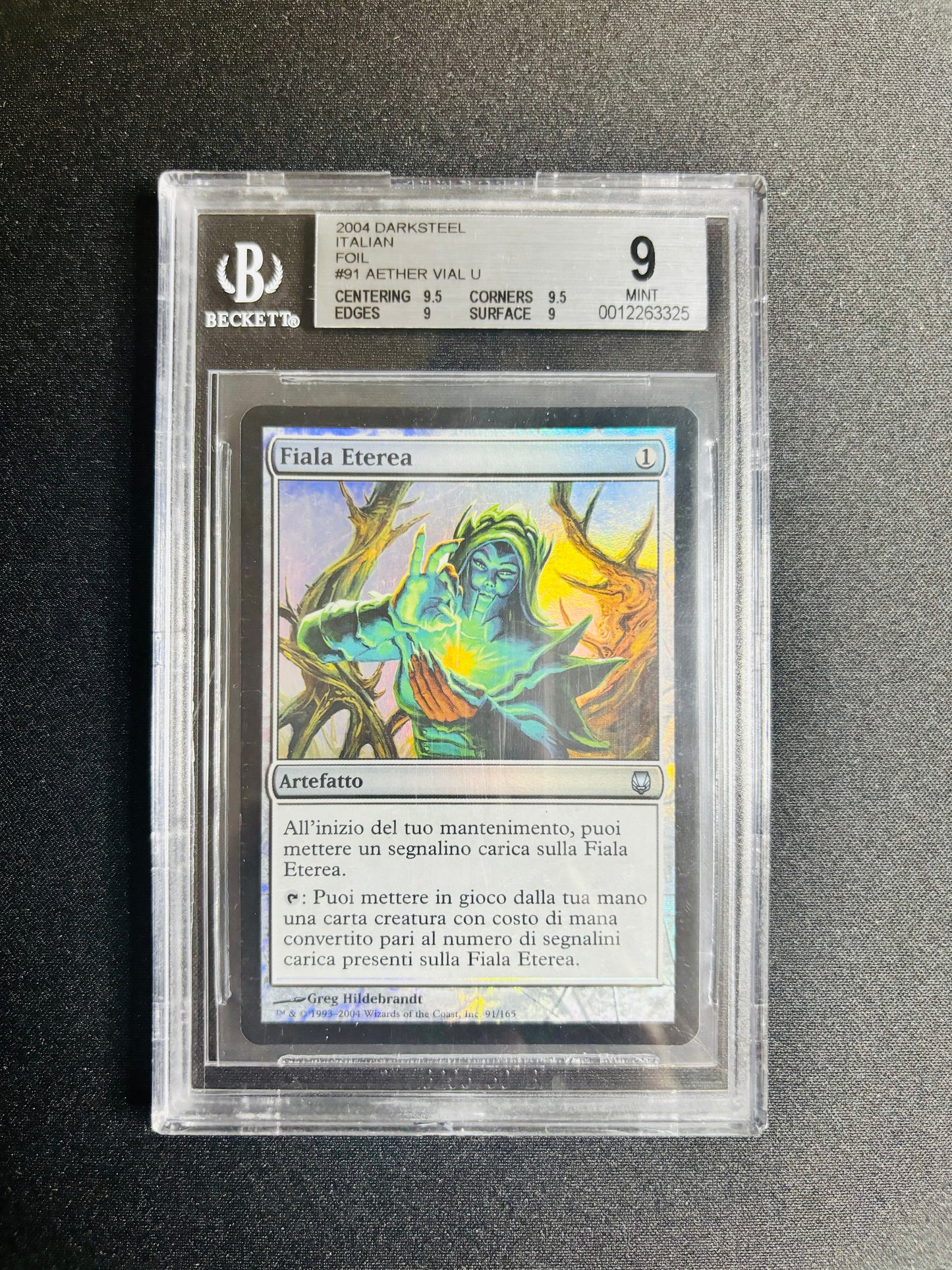 2004 DARKSTEEL ITALIAN FOIL #91 AETHER VIAL U BGS 9