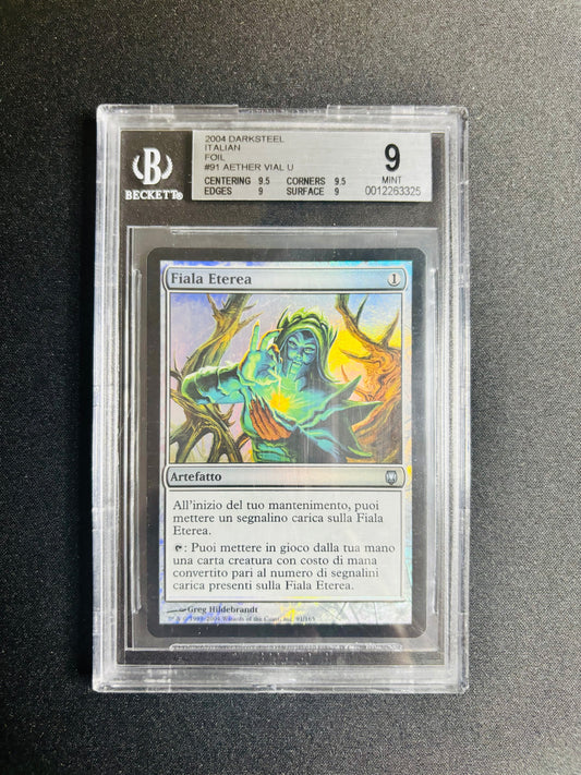 2004 DARKSTEEL ITALIAN FOIL #91 AETHER VIAL U BGS 9