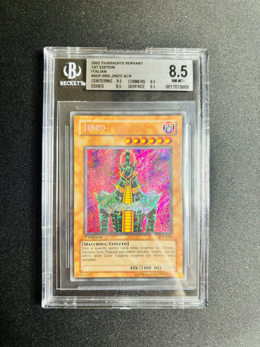 2002 PHARAOH'S SERVANT 1ST EDITION ITALIAN #SDF-4000 JINZO SCR BGS 8.5