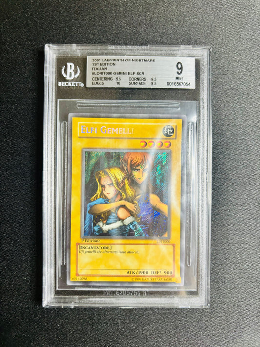 2003 LABYRINTH OF NIGHTMARE 1ST EDITION ITALIAN #LONIT000 GEMINI ELF SCR BGS 9