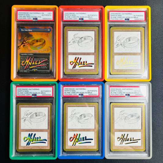 2000 MAGIC THE GATHERING MARTA NAEL AUTHENTIC BLANK CARD SKETCH PSA AA [SET]