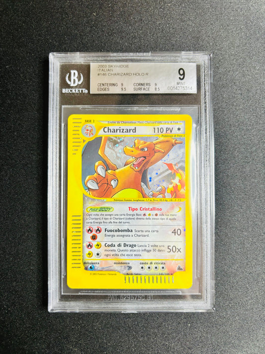 2003 SKYRIDGE ITALIAN #146 CHARIZARD HOLO R BGS 9