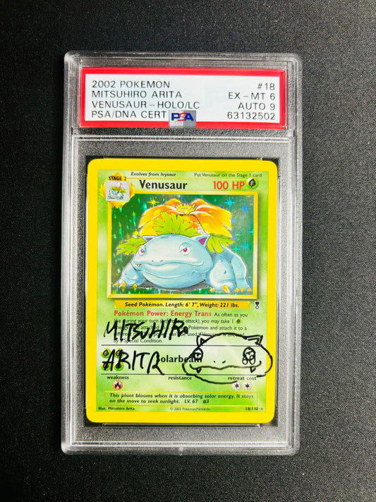 2002 POKEMON MITSUHIRO ARITA VENUSAUR - HOLO LEGENDARY COLLECTION PSA 6/9